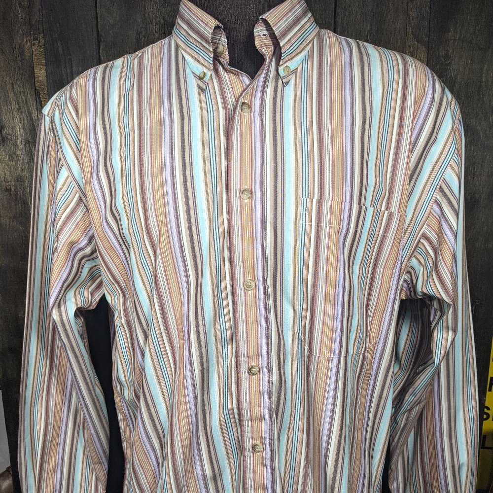 Pendleton Casual Dress Shirt EUC Multicolor Stripe